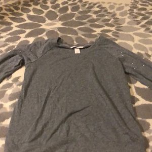 Cute Victors Secret top! With rhinestones sleeves.